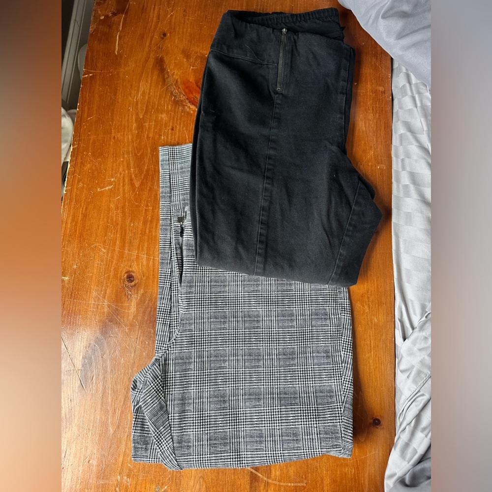 Alfani size 14p black pants and black and white pants